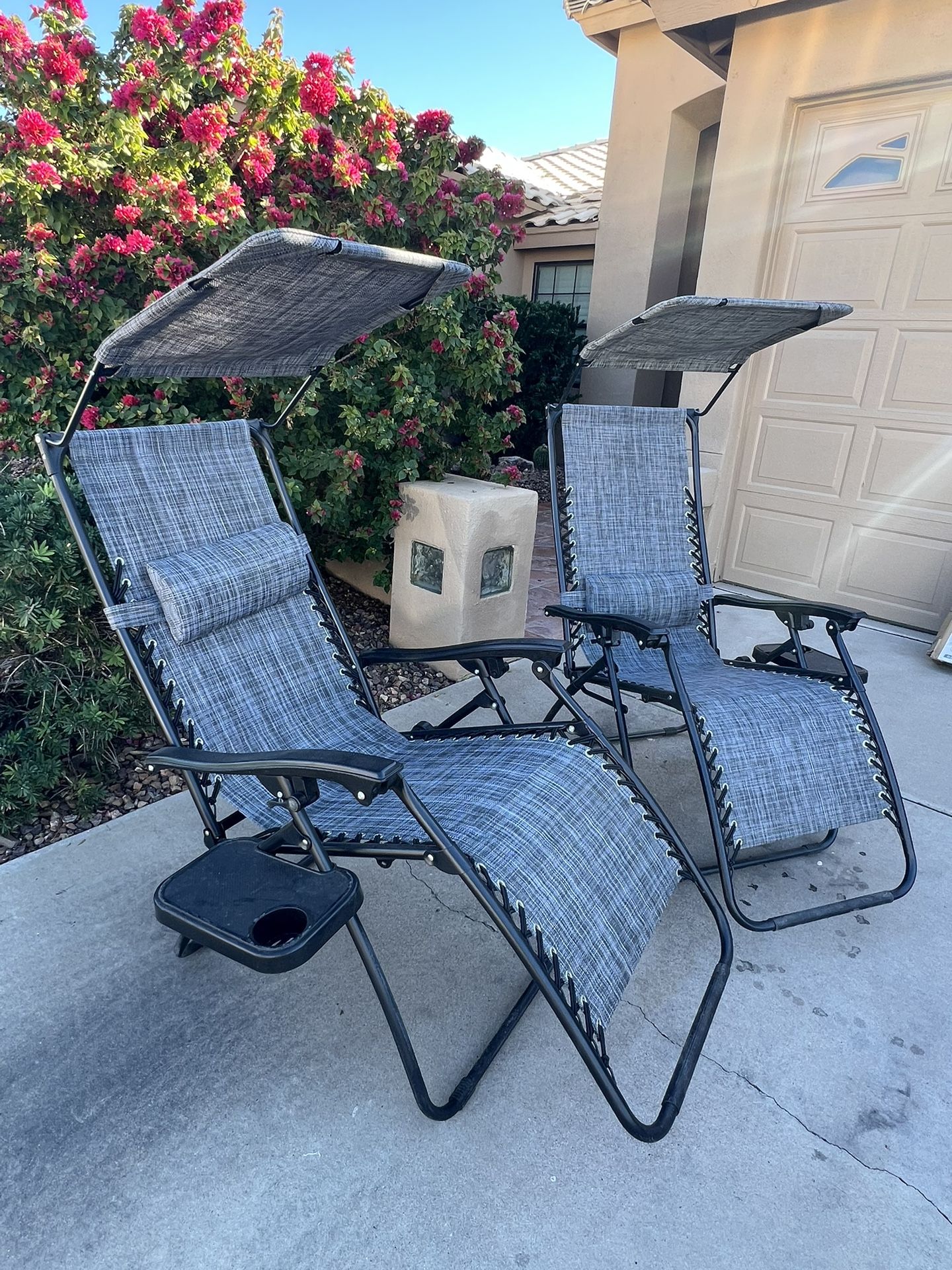 (2) Zero Gravity Patio Chairs