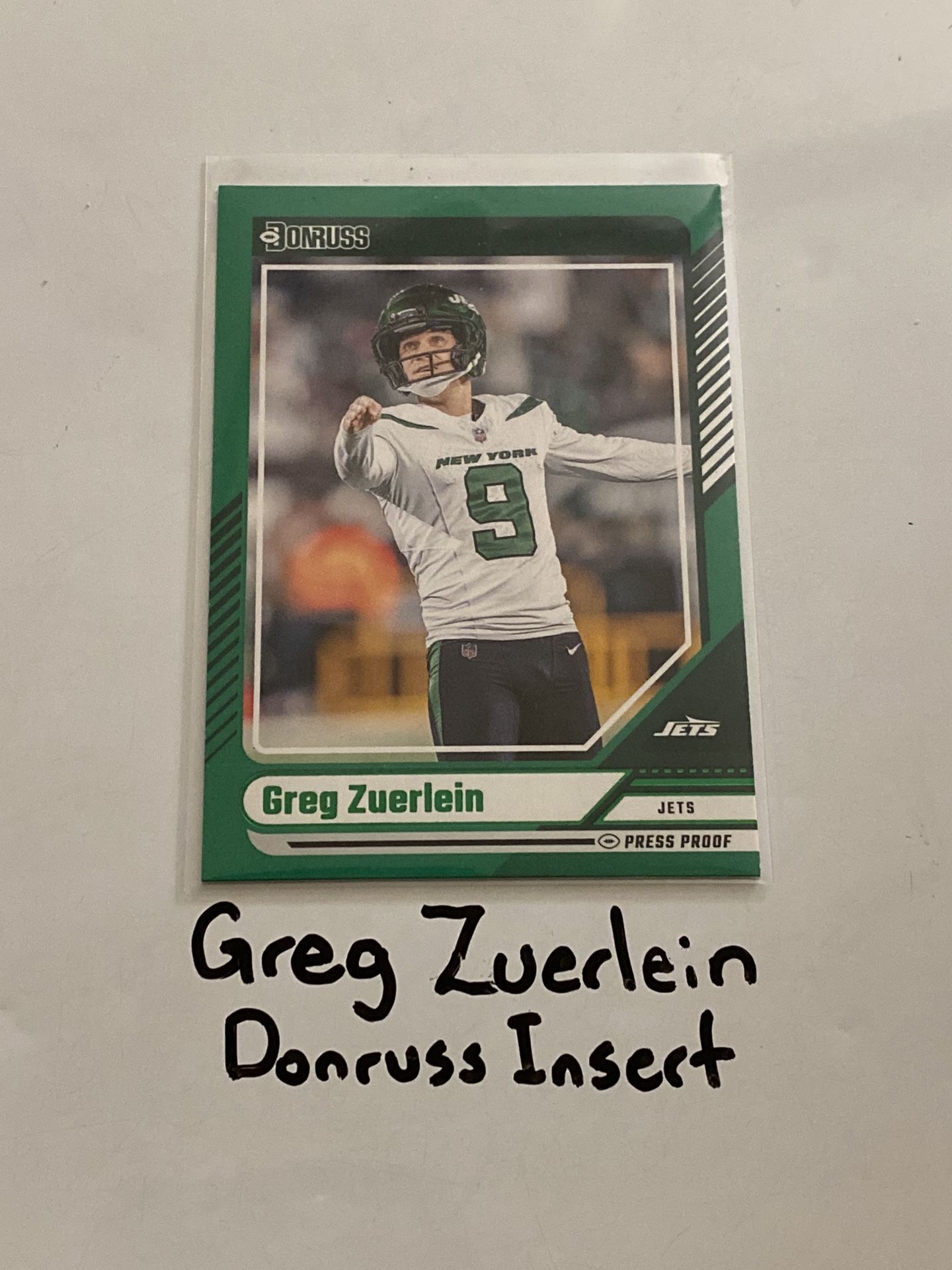Greg Zuerlein New York Jets Kicker Donruss Short Print Insert Card.
