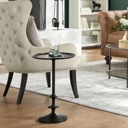 Bellkirk Round Dark Bronze Metal Accent Table