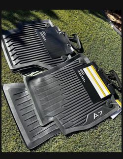 2019-2026-Audi-A7-Front-Rear-All-Weather- Rubber-Floor- Mat-Set-Of-4-OEM-(FITS AUDI A7/ S7/RS7 C8 )