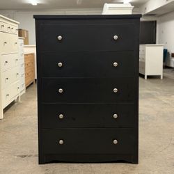 See Page for Matching Dresser & Nightstand - Black 5 Drawer Drawer Dresser Chest