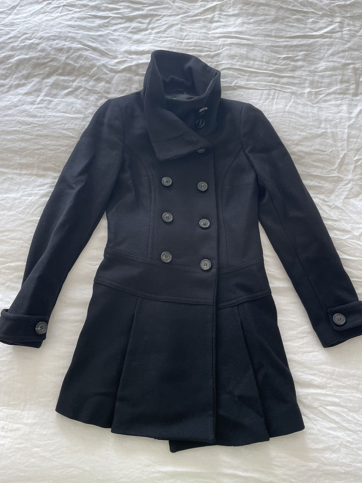Black Winter Wool Coat