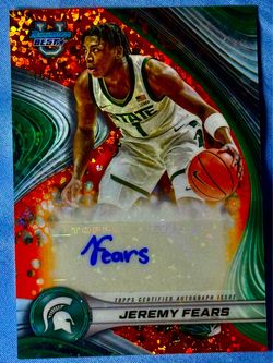 Bowman University Best 2024-25 Jeremy Fears Jr Auto /25 #B24-JF Spartans