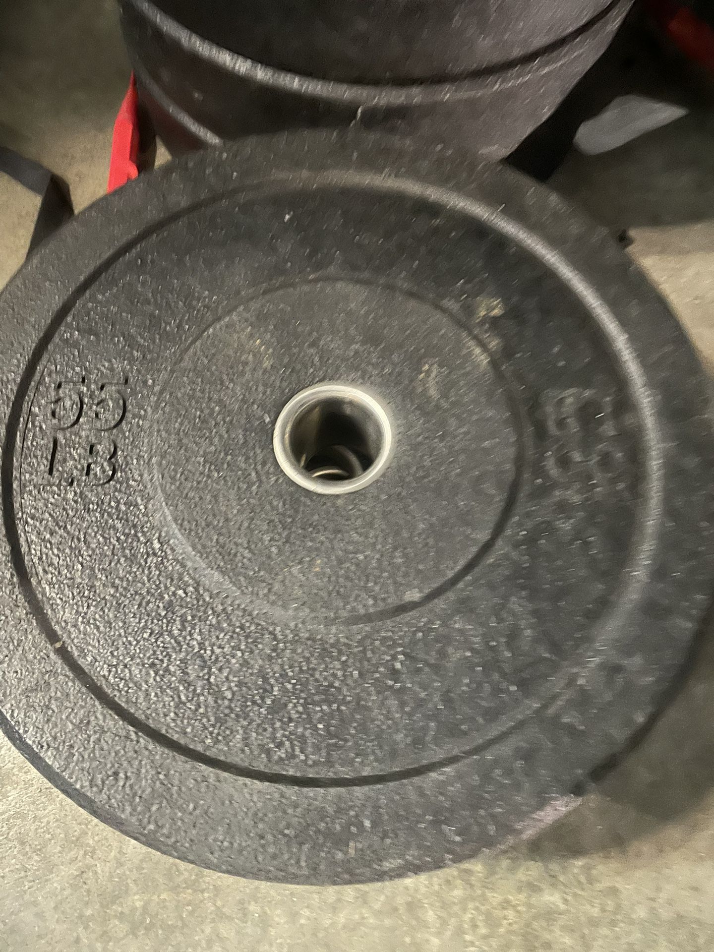 2- 55 Lbs Bumper Plates