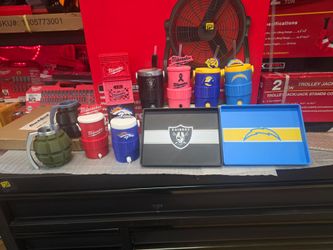 TEAM WATER COOLER, DUMP TRAYS, GRENADE PEN/PENCIL HOLDER,PACKOUT CRATE. See Description For Pricing