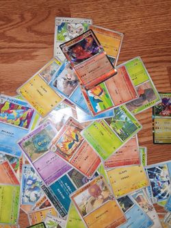 Pokémon Cards.  Whole stack