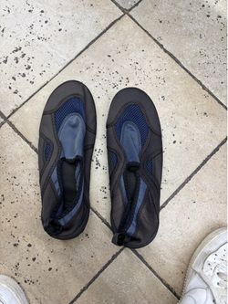 Blue and Black Water Shoes Size 10