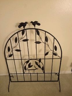 Decorative wrought iron screen 