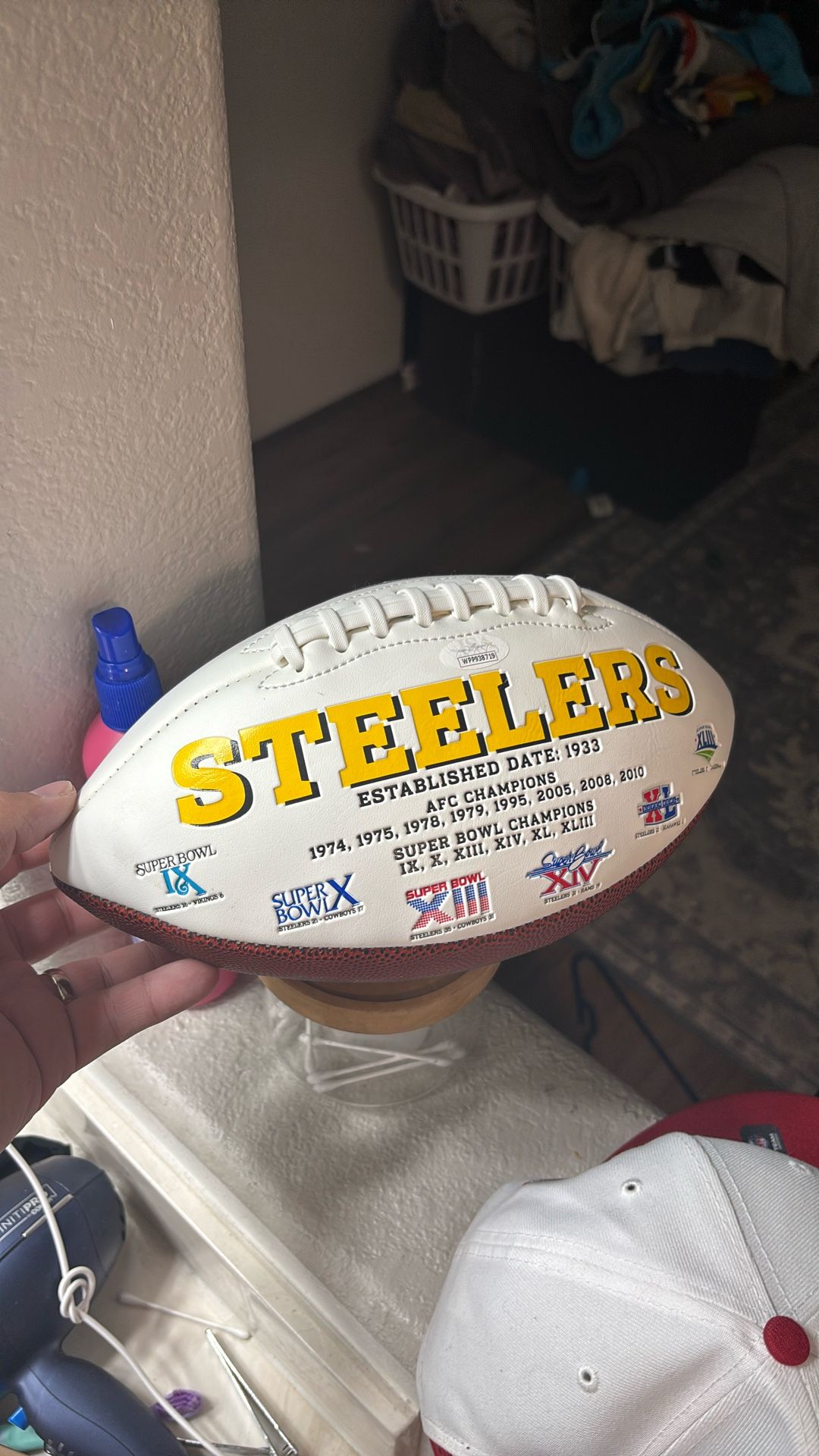Steelers Signed Football by Joe Haden