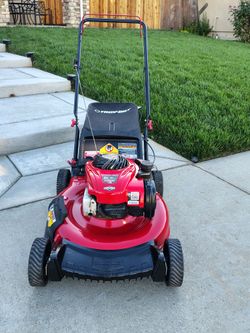 Troy built gas lawnmower