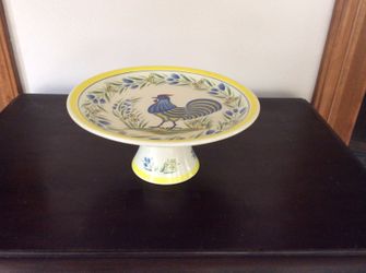 Rooster Footed Cake plate Seymour Mann