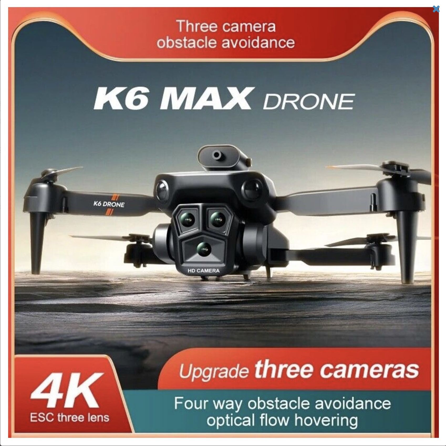 **NEW**Max 4K HD Professional 3 Camera Drones (16) In Stock