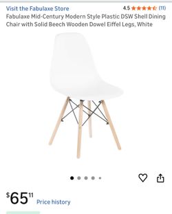 $80- set of 4 white shell chairs