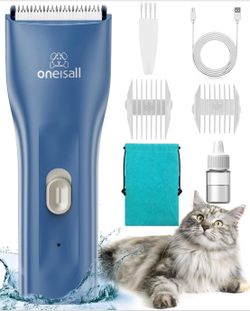 Oneisall Pet Clippers (Model LGL006) – Like New, Rechargeable Dog/Cat Grooming Clippers