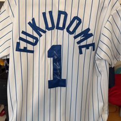 Fukudome 1 Signed Autographed Chicago Cubs Jersey