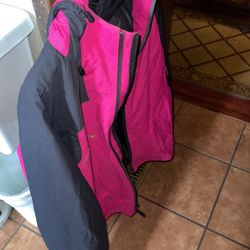 Red Hoodie Rain Coat For Men Size L 