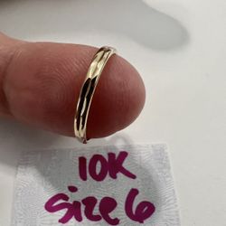 10K Solid Gold Ring For Wedding Size 6