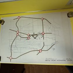 Rare 1968 Seatac Airport, Master Plan Blueprint, Vintage Seattle Aviation Map
