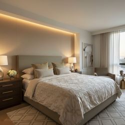 Modern Wooden Cal King Bed