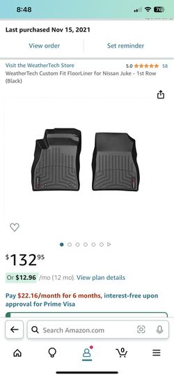 2012 Nissan Juke Weather tech Floor mats