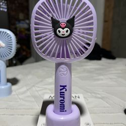 New. Super mini fan  12 models available Kuromi Figure Compact Portable two types Fan Battery USB  kids  