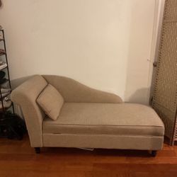 Chaise Lounge Chair, Beige/Tan