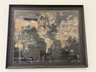 Framed Map of the World by Z Gallerie