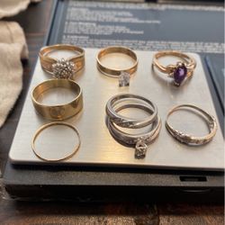 Real Gold Rings Whit Diamonds 