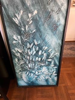 Stephan Kaye floral mixed media