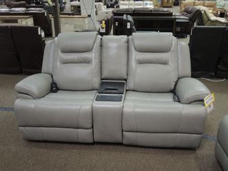 Kuka Leather Console Loveseat