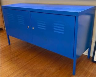Blue Ikea locker cabinet