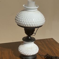 Vintage hobnail lamp