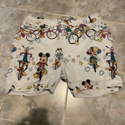 Vintage 90s Mickey Unlimited AOP Pocket Shorts SZ XL Summer