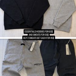 ESSENTIALS SWEATS/HOODIE
