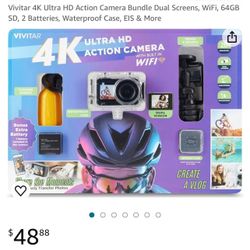 Vivitar 4k Ultra HD Action Camera Bundle