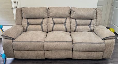 Living room leather sofa set