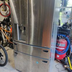 LG Stainless Steel Refrigerator with spare parts