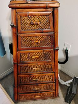 Pyramid Shape Bamboo Cabinet