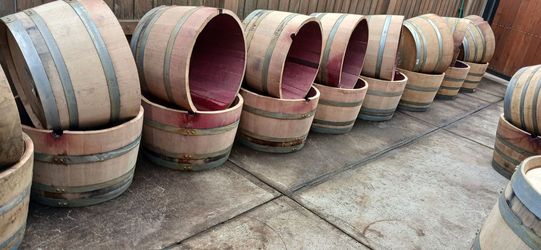 Wine barrels halves