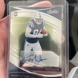 Tyler Warren Rookie Autographed Card Negotiable Price