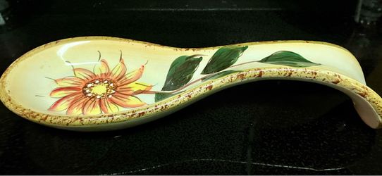 Lorren Home Trends Hand Painted Ceramic Spoon Rest