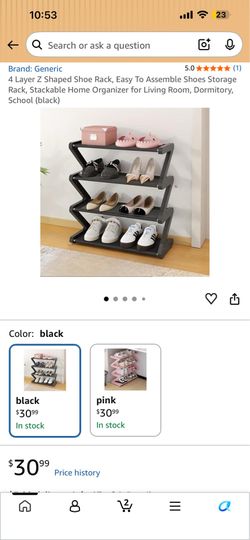 Modern 4-Tier Shoe Rack Organizer (Brand New)