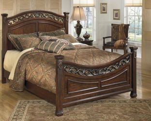 Ashley Furniture California King Bed Frame – Solid Wood