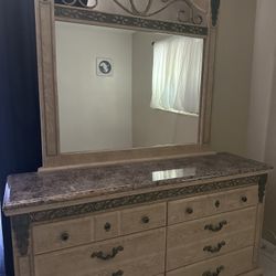 Bedroom Dresser With 6 Drawers And Mirror