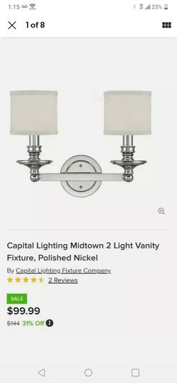 Capital lighting 2shades vanity light