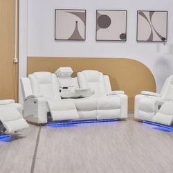   SOFA & LOVESEAT recliner SET   - Juego De Recliinables Blanco 🤍🤍🤍🤍