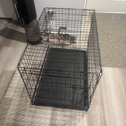 You & Me- 1-Door Folding Dog Crate, 36" L x 22 W x 24.5" H Large Dog