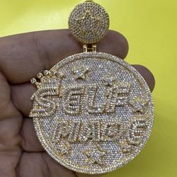 Self-Made Prongs Setting 5A Stones Round Pendant 🔥