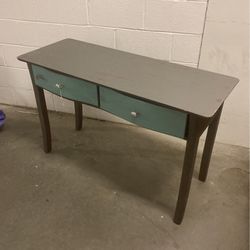 Consol, entry, Vanity, Table, Desk, gray and teal