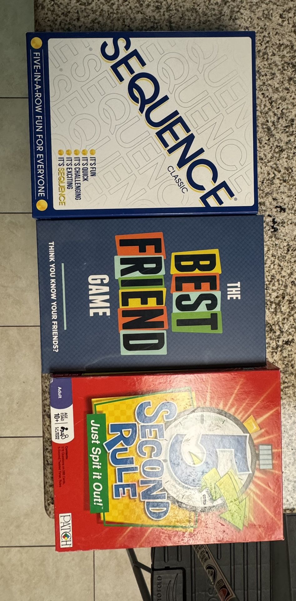 3 Board Games For Sale Never Open